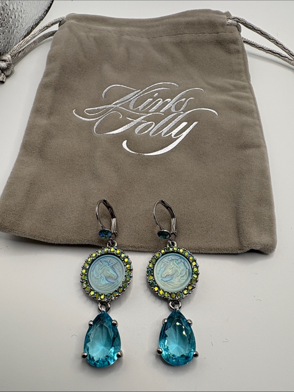 Kirk’s Folly Blue Teardrop Drop Earrings